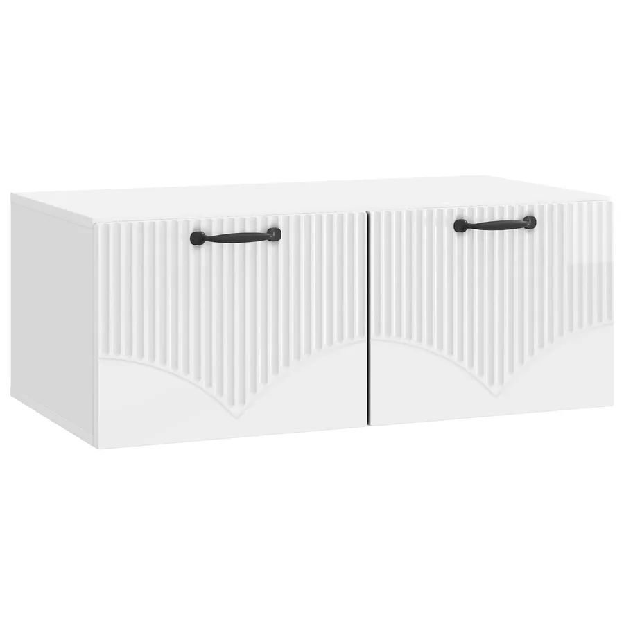 Meuble TV mural Montage mural Blanc brillant 78,5 x 41 x 30 cm - 2