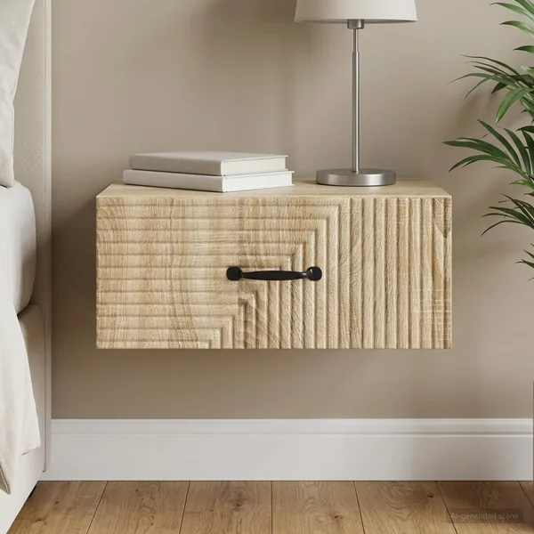 Cabinet de chevet mural Chêne Sonoma 49 x 34,5 x 20 cm