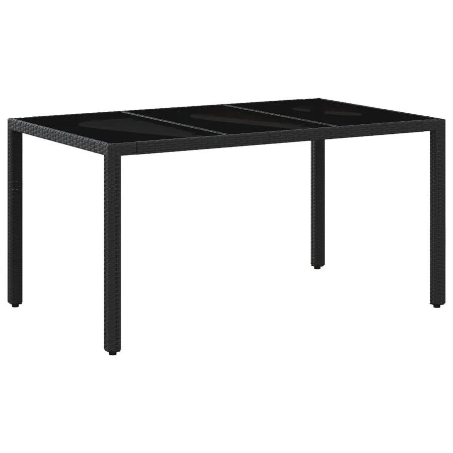 Ensemble de repas extérieur 7 pcs Noir et blanc crème - 5
