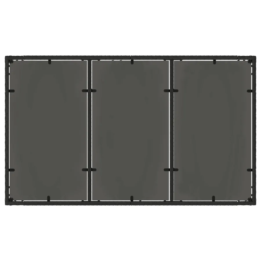 Ensemble de repas extérieur 7 pcs Noir et blanc crème - 6