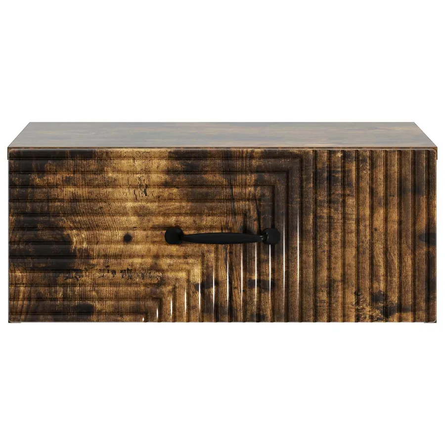 Cabinet de chevet mural Chêne fumé 49 x 34,5 x 20 cm - 5