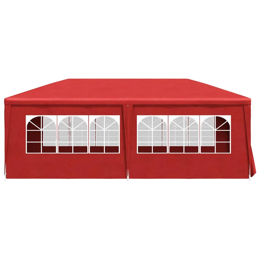 Tente de fête 600 x 300 x 255 cm Rouge PE et acier - 5