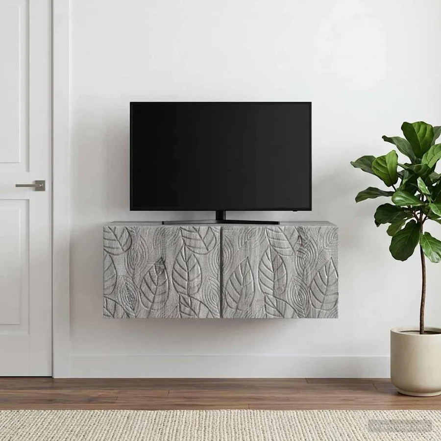 Meuble TV mural 59,5 x 41 x 30 cm Sonoma gris Bois d'ingénierie
