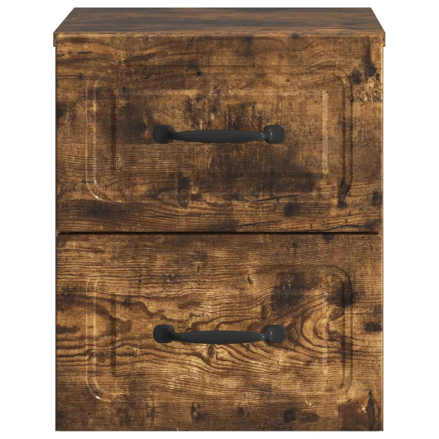 Cabinet de chevet mural 2 pcs Chêne fumé 34,5 x 33 x 40 cm - 7