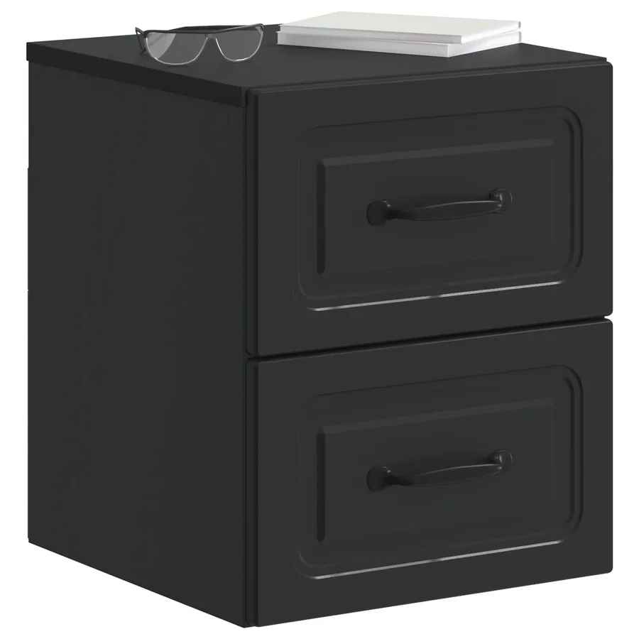 Cabinet de chevet mural 2 pcs Noir 34,5 x 33 x 40 cm - 3