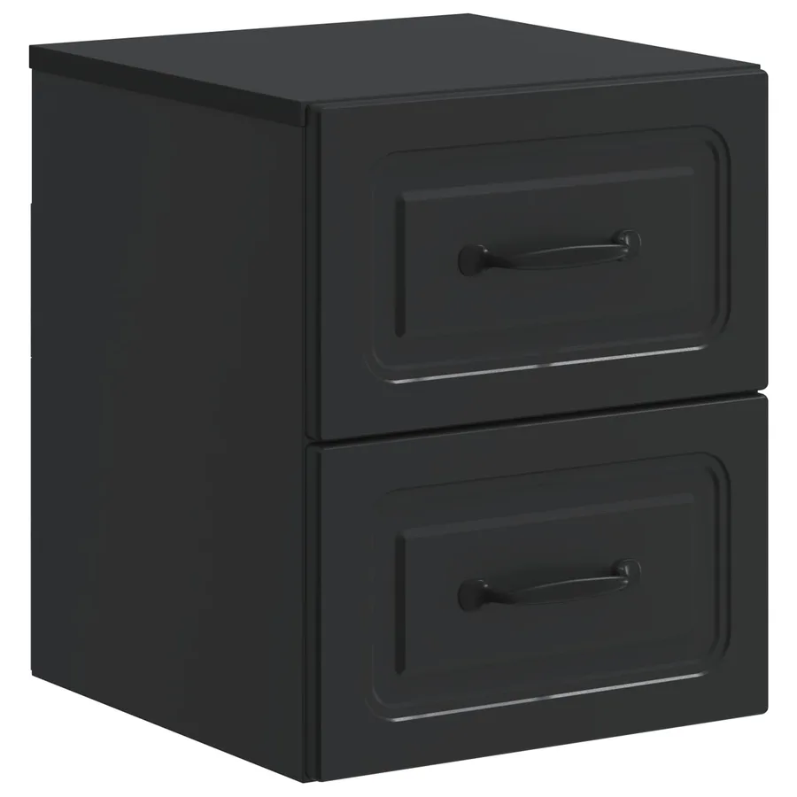 Cabinet de chevet mural 2 pcs Noir 34,5 x 33 x 40 cm - 5