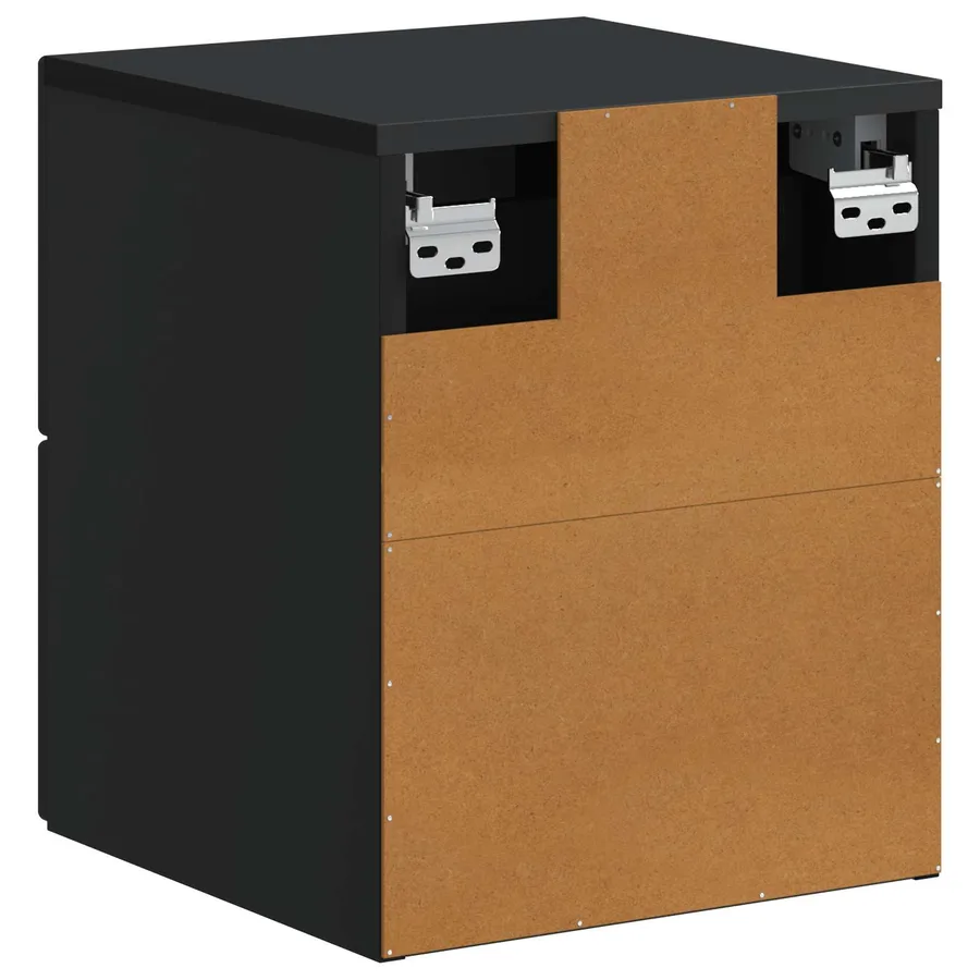 Cabinet de chevet mural 2 pcs Noir 34,5 x 33 x 40 cm - 9