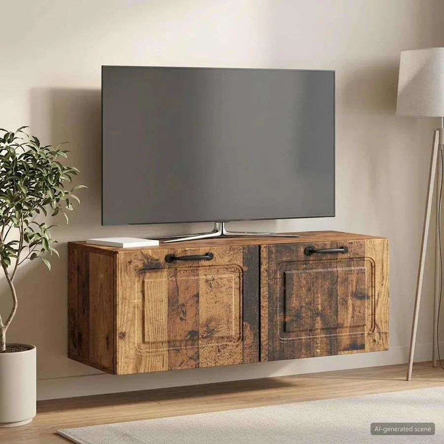 Meuble TV mural Bois ancien 78,5 x 31 x 30 cm Bois d'ingénierie - 4