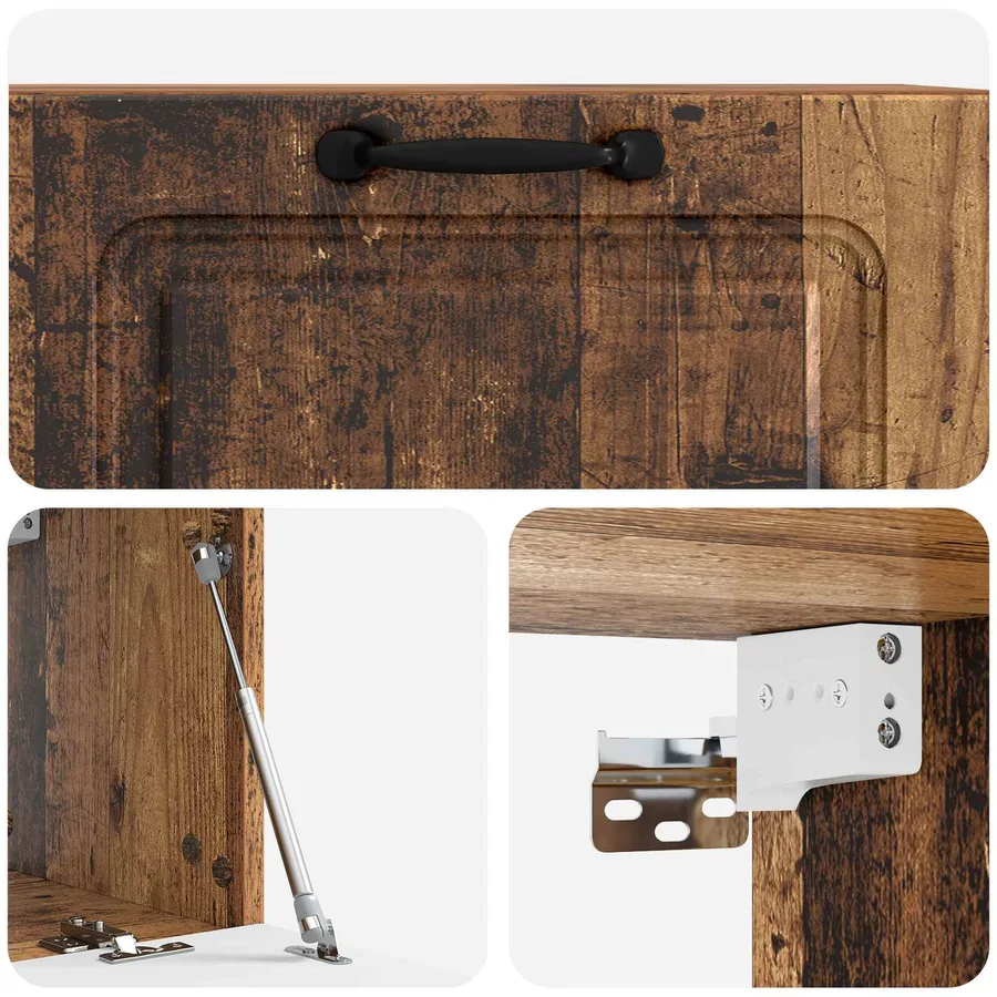 Meuble TV mural Bois ancien 78,5 x 31 x 30 cm Bois d'ingénierie - 9