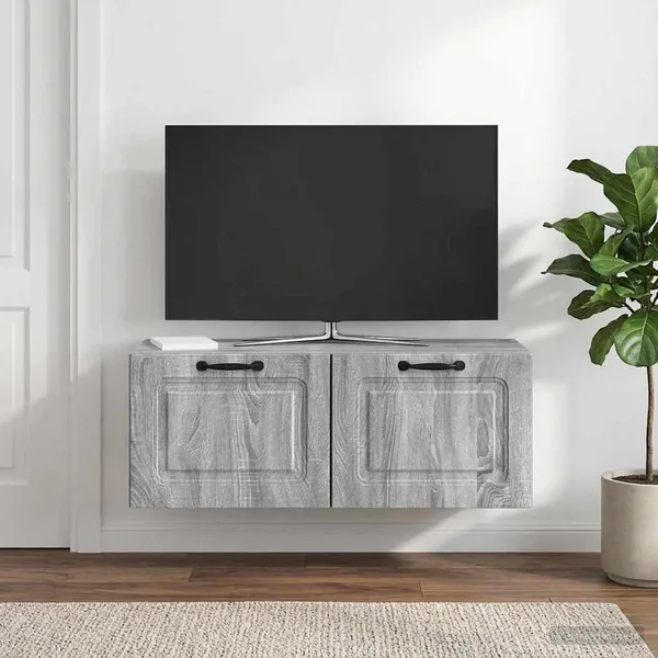 Meuble TV mural Sonoma gris 78,5 x 31 x 30 cm Bois d'ingénierie