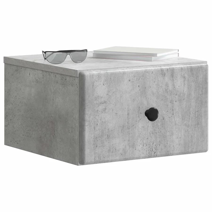 Cabinet de chevet mural 2 pcs Gris béton 34,5 x 33 x 20 cm - 3