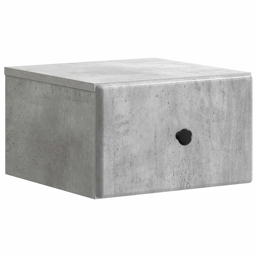 Cabinet de chevet mural 2 pcs Gris béton 34,5 x 33 x 20 cm - 5