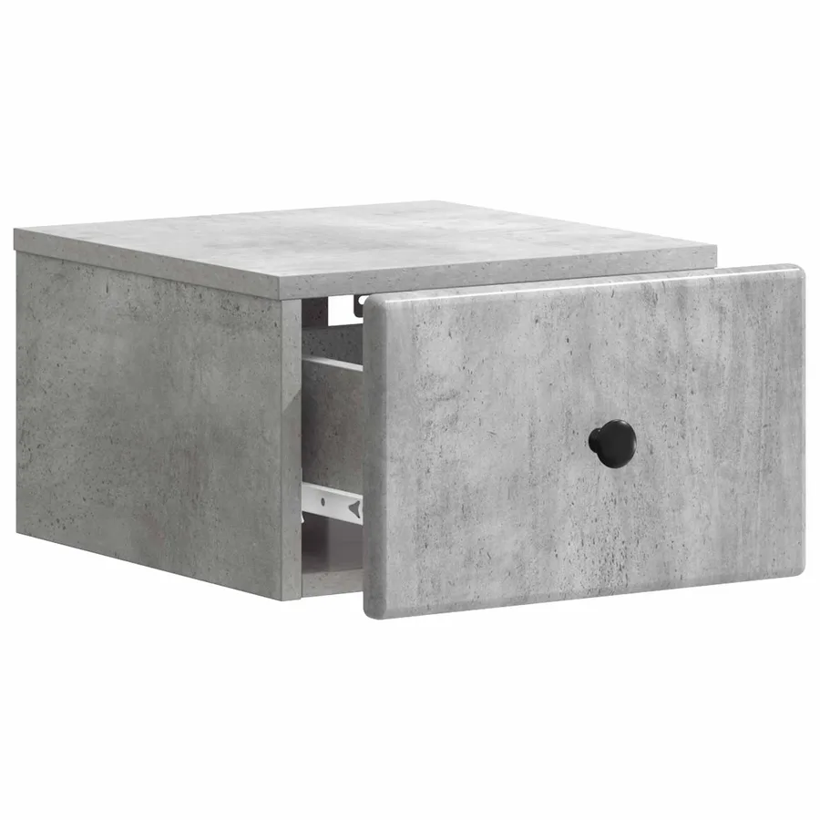 Cabinet de chevet mural 2 pcs Gris béton 34,5 x 33 x 20 cm - 6