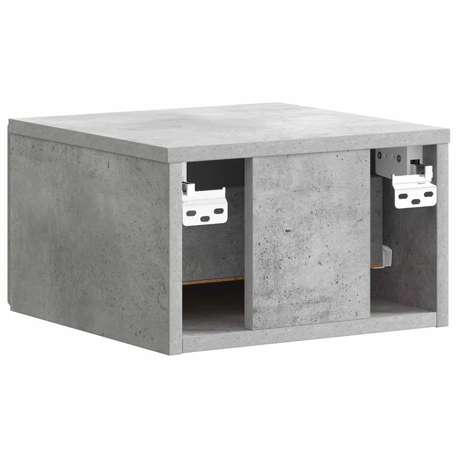 Cabinet de chevet mural 2 pcs Gris béton 34,5 x 33 x 20 cm - 9
