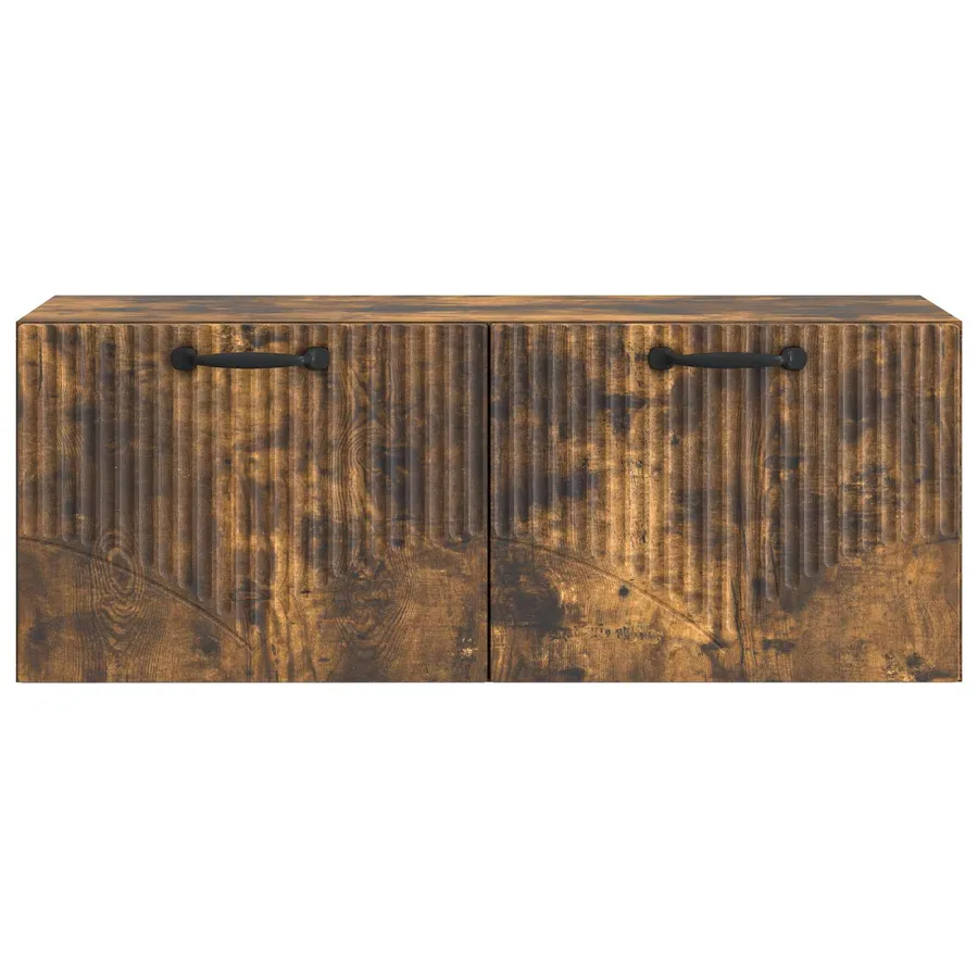 Meuble TV mural Chêne fumé 78,5 x 31 x 30 cm Bois d'ingénierie - 6