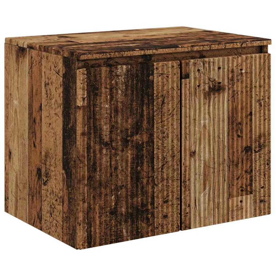 Cabinet de Salle de Bain Mural Bois ancien 62,5 x 44,5 x 50 cm - 2