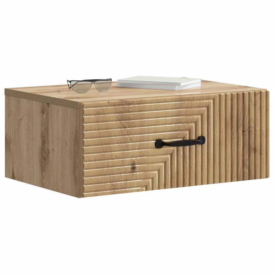 Cabinet de chevet mural Chêne artisanal 49 x 34,5 x 20 cm - 3