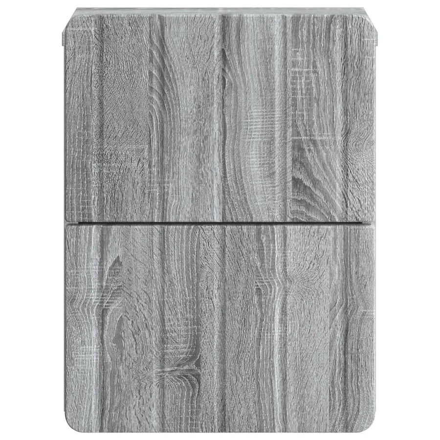 Cabinet de chevet mural 2 pcs Sonoma gris 33 x 34,5 x 43 cm - 7