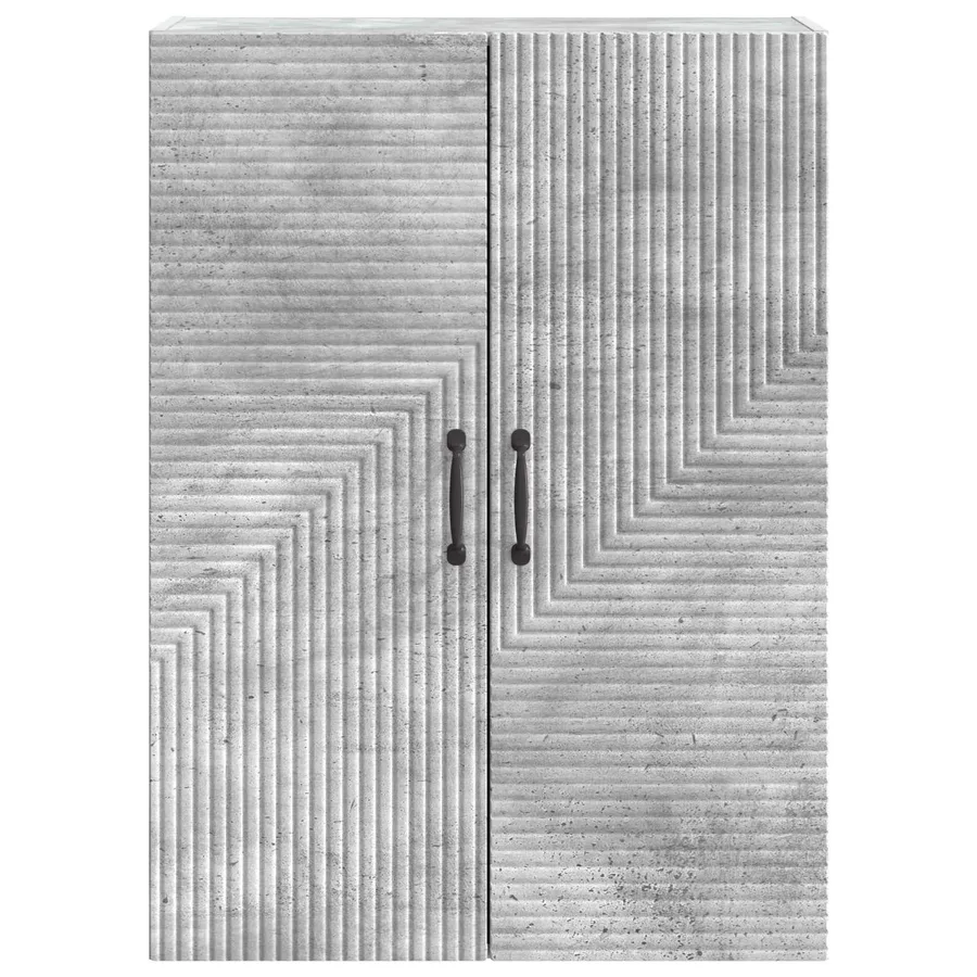 Armoire Murale Gris béton 66 x 34,5 x 90 cm Bois d'ingénierie - 4