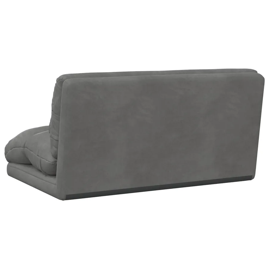 Fauteuil de sol ajustable Gris foncé Velours - 6