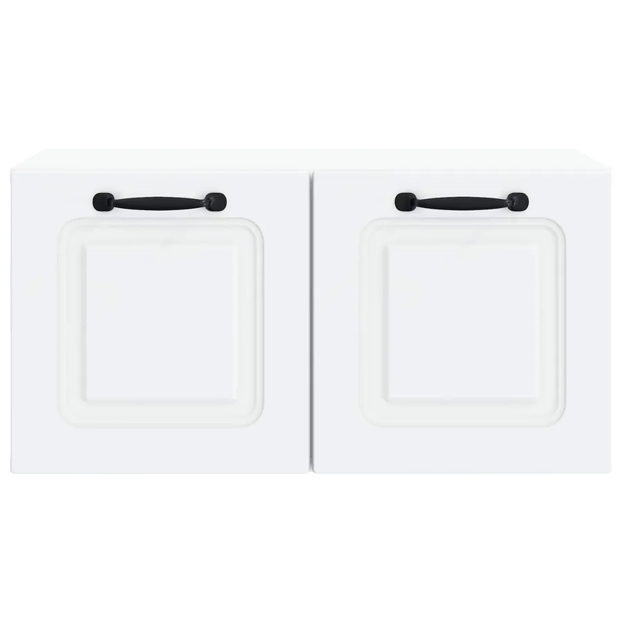 Meuble TV mural Blanc 59,5 x 31 x 30 cm Bois d'ingénierie - 6