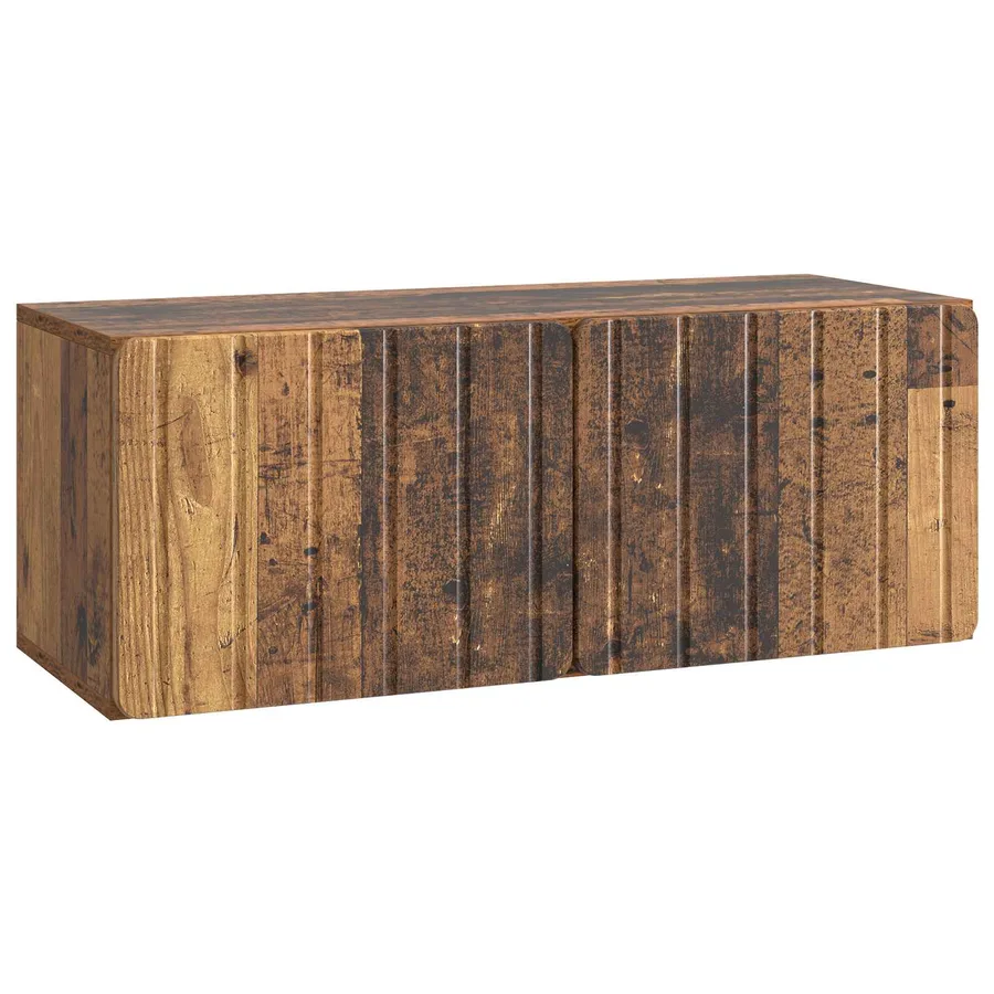 Meuble TV mural 78,5 x 31 x 30 cm Bois ancien Bois d'ingénierie - 2