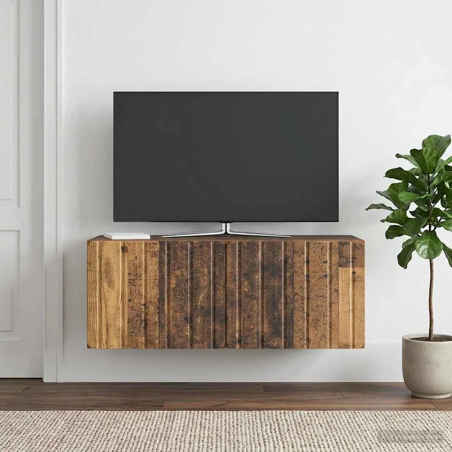 Meuble TV mural 78,5 x 31 x 30 cm Bois ancien Bois d'ingénierie - 4