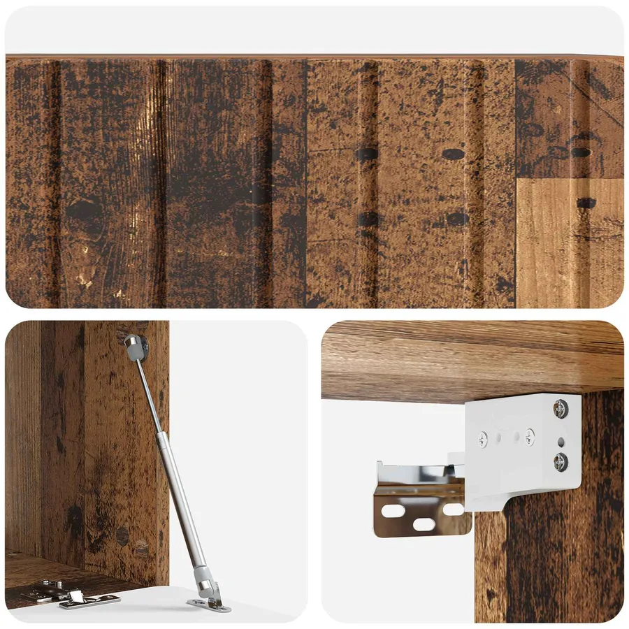 Meuble TV mural 78,5 x 31 x 30 cm Bois ancien Bois d'ingénierie - 9