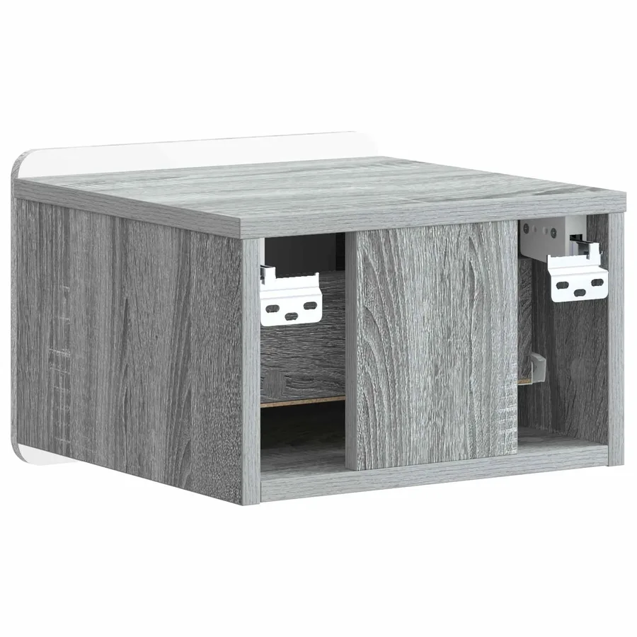 Cabinet de chevet mural Sonoma gris 33 x 34,5 x 24 cm - 7