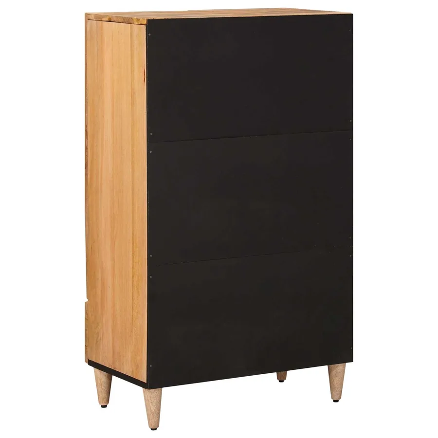 Haut Armoire Naturel 60 x 33,5 x 100 cm Bois de mangue massif - 5