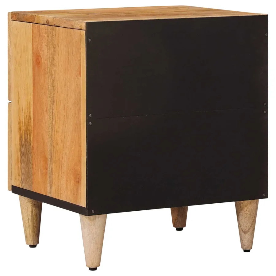 Cabinet de chevet avec tiroir 2 pcs Naturel 40 x 33 x 46 cm - 5