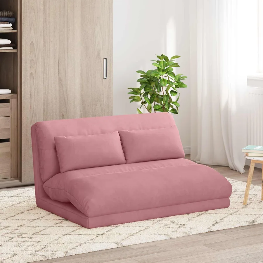 Fauteuil de sol ajustable Rose Velours