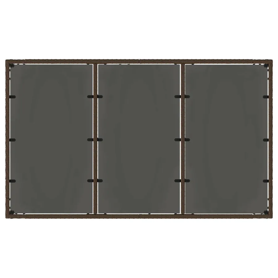 Ensemble de repas extérieur 7 pcs Marron et crème blanche - 6