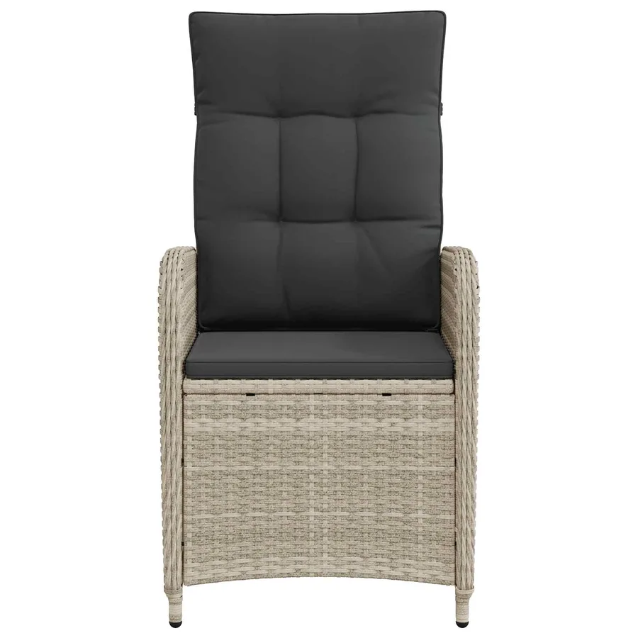 Chaise de jardin inclinable Gris clair et gris foncé - 4