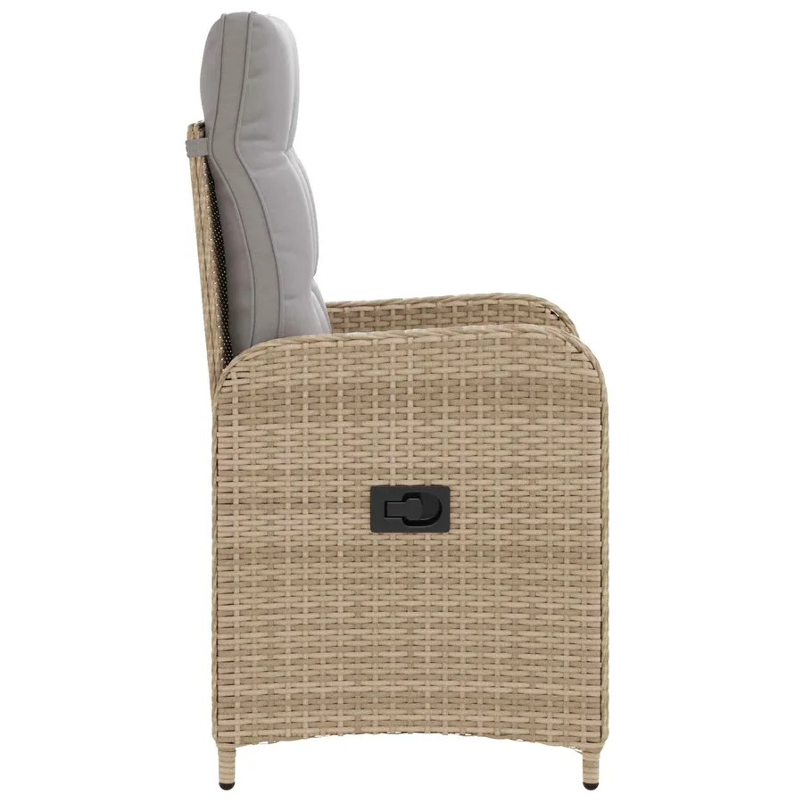 Chaise de jardin inclinable Gris clair et gris foncé - 43