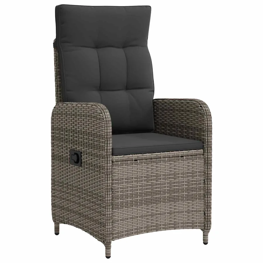 Chaise de jardin inclinable Gris clair et gris foncé - 54