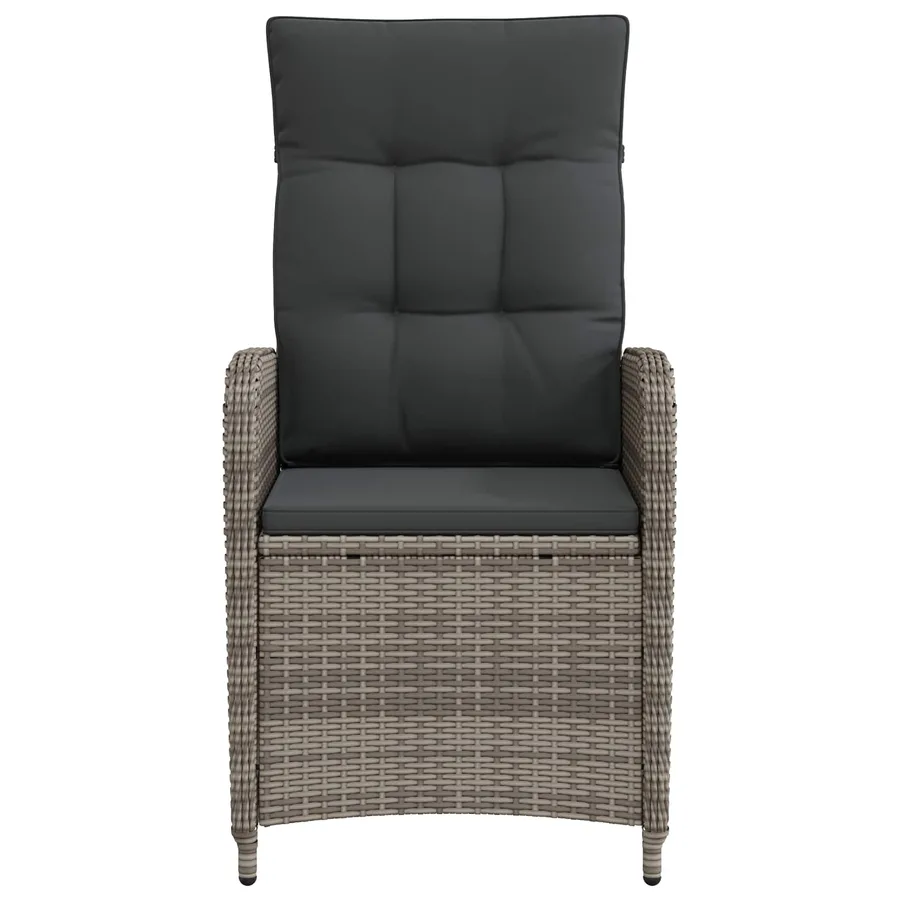 Chaise de jardin inclinable Gris clair et gris foncé - 56