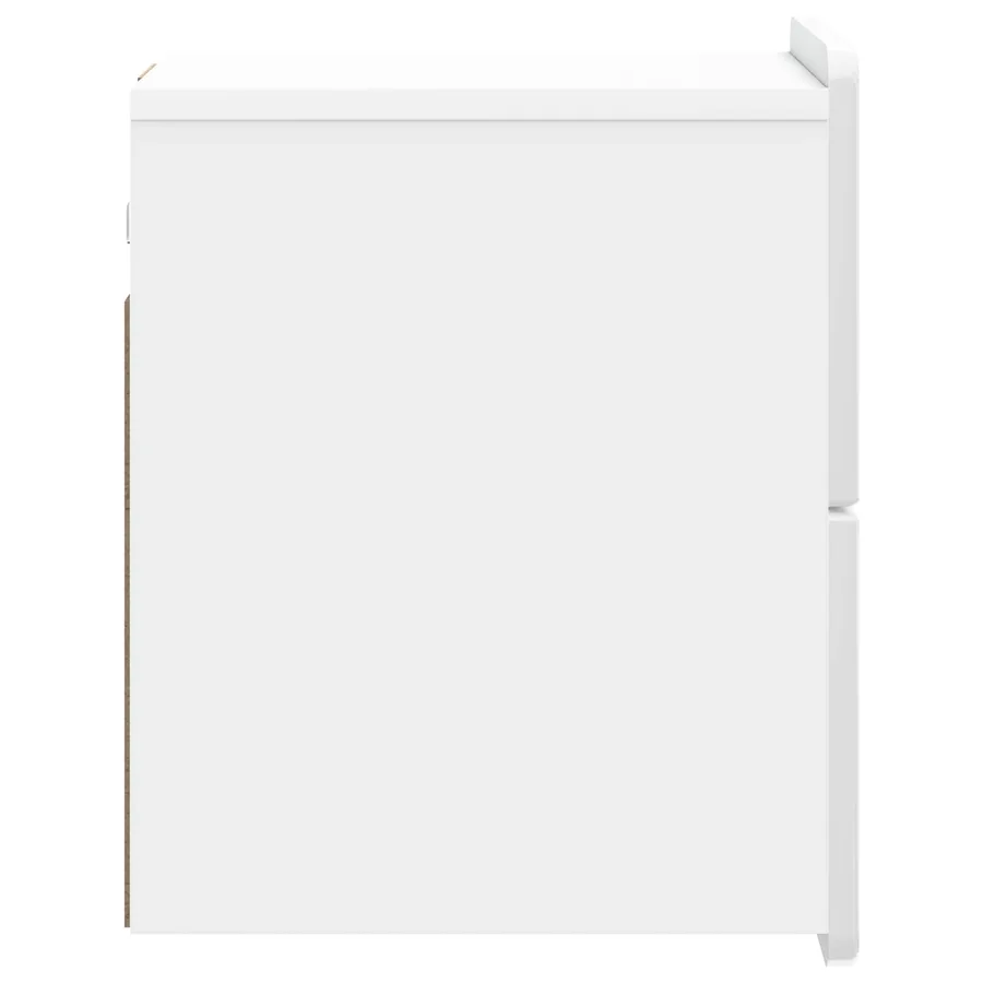 Cabinet de chevet mural Blanc brillant 33 x 34,5 x 43 cm - 6