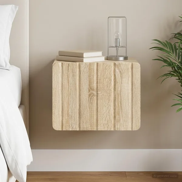 Cabinet de chevet mural Chêne Sonoma 33 x 34,5 x 24 cm