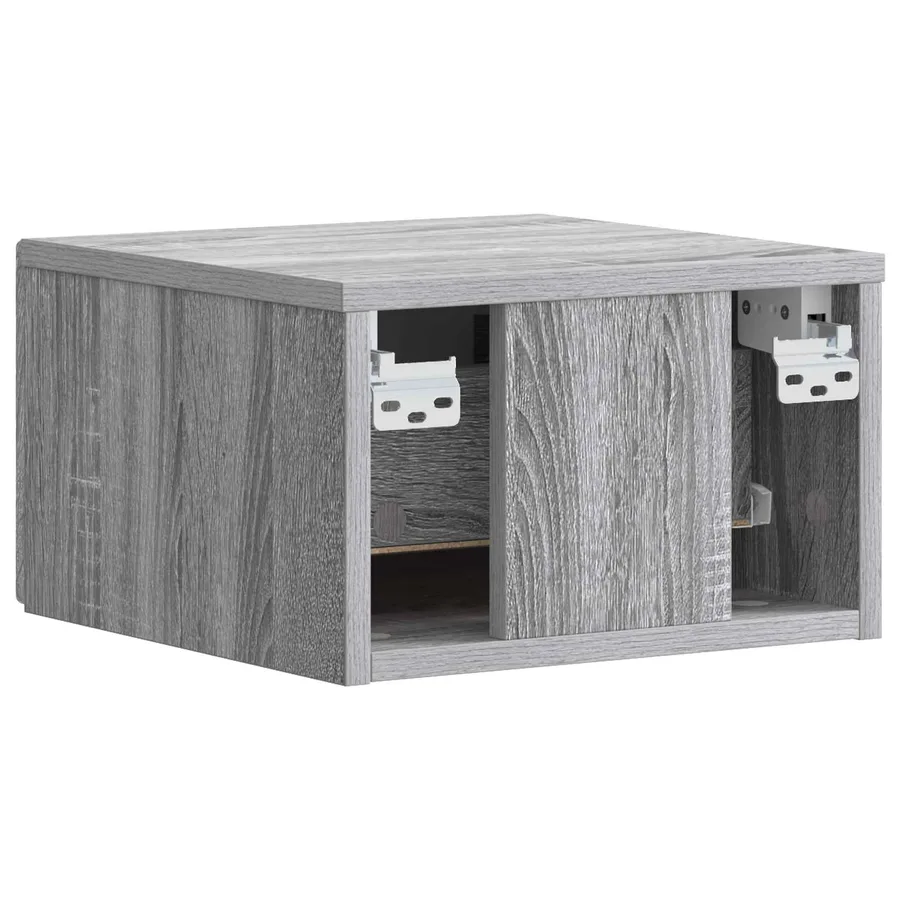 Cabinet de chevet mural Sonoma gris 49 x 34,5 x 20 cm - 6
