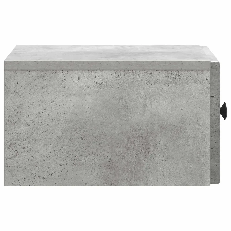 Cabinet de chevet mural Gris béton 33 x 34,5 x 20 cm - 6