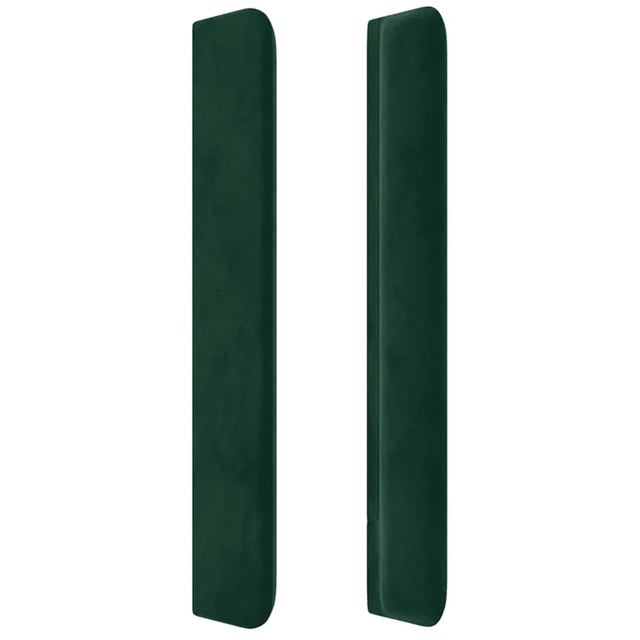 Tête de lit avec oreilles Vert foncé 103x16x118/128 cm Velours - 4