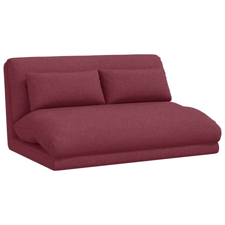 Fauteuil de sol ajustable Bordeaux Tissu - 2