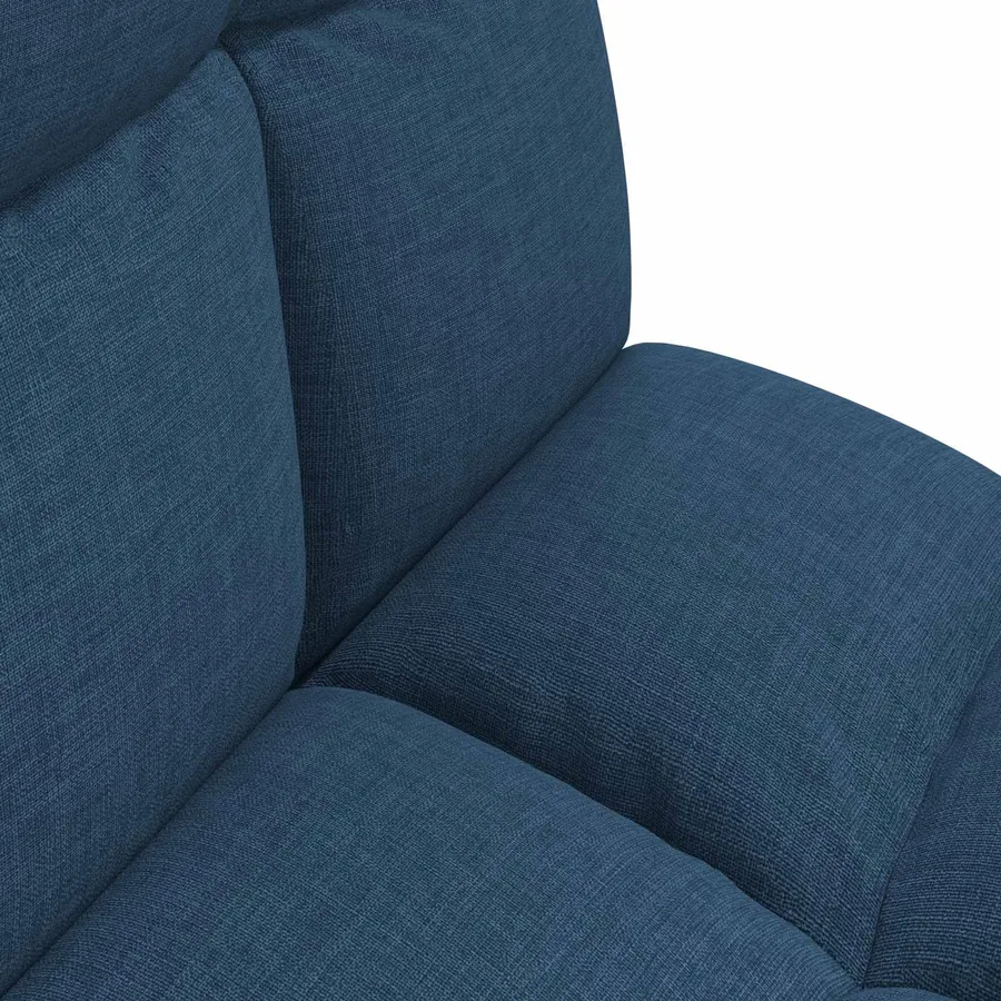 Fauteuil de sol ajustable Bleu Tissu - 7