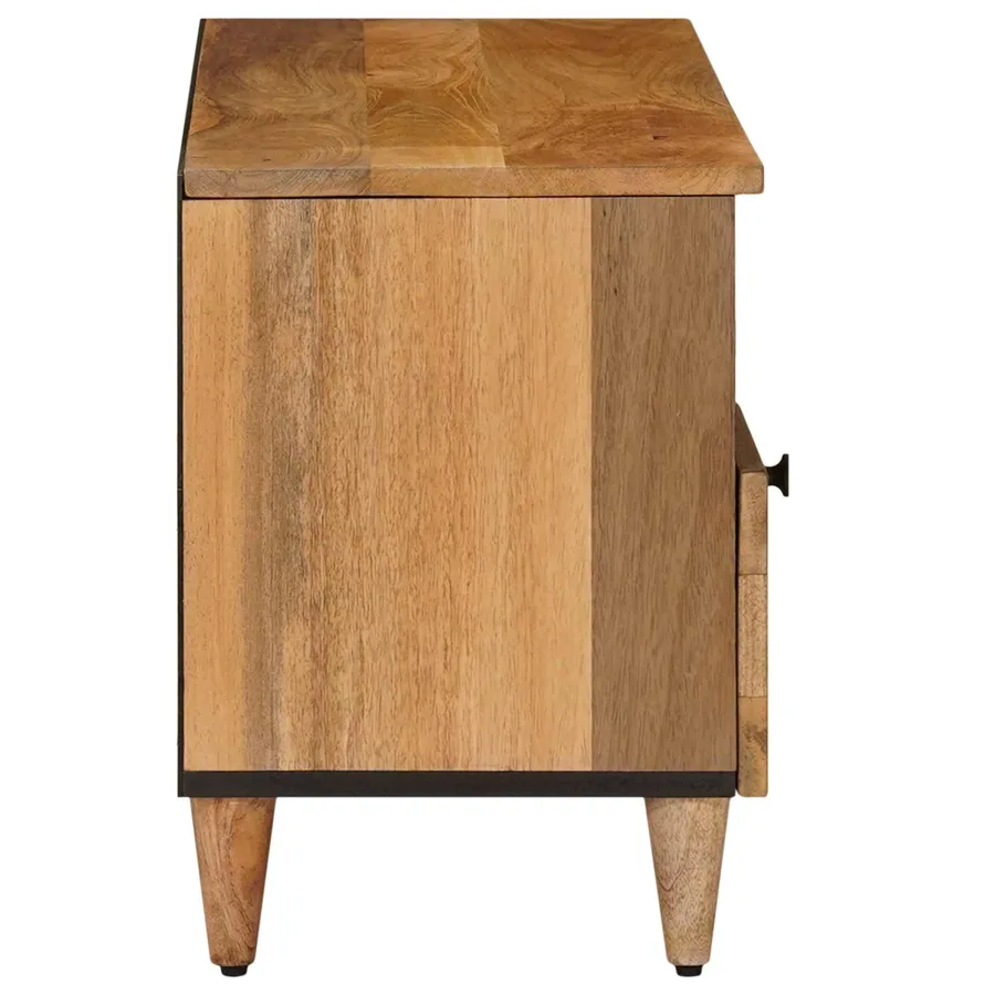 Meuble TV Naturel 100 x 33 x 46 cm Bois de mangue massif - 4