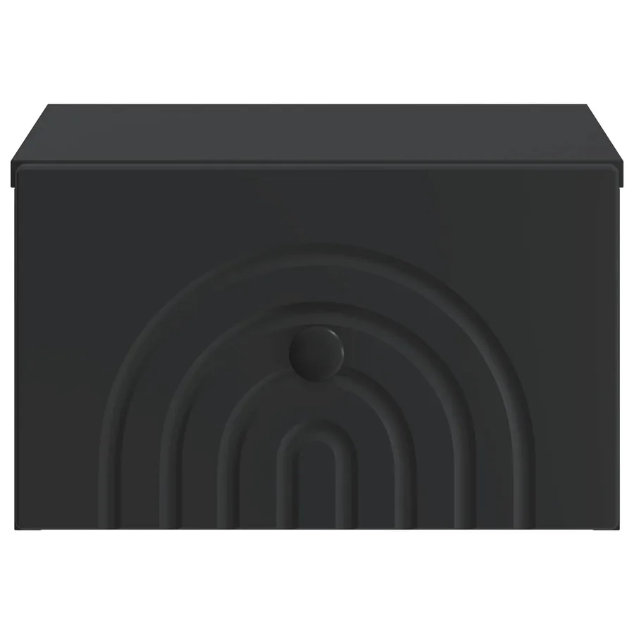 Cabinet de chevet mural avec tiroir Noir 33 x 34,5 x 20 cm - 5