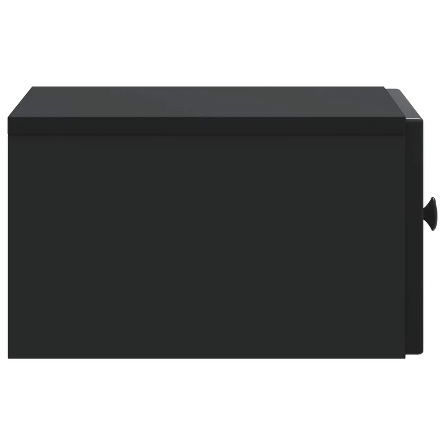 Cabinet de chevet mural avec tiroir Noir 33 x 34,5 x 20 cm - 6