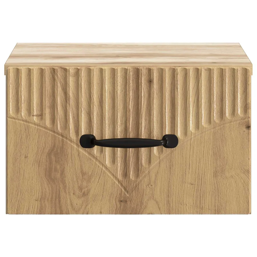 Cabinet de chevet mural 2 pc Chêne artisanal 34,5 x 33 x 20 cm - 7