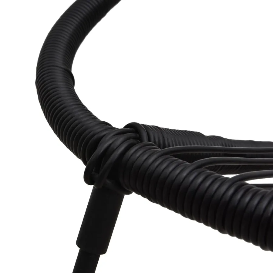 Ensemble à manger de jardin 5 pcs Noir Rotin PVC - 6