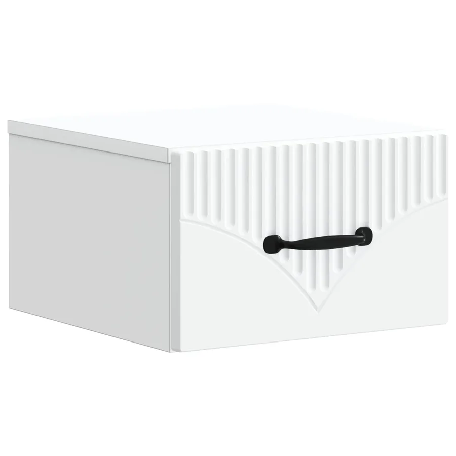 Cabinet de chevet mural avec tiroir Blanc 34,5 x 33 x 20 cm - 2